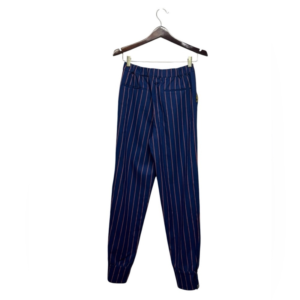 NWOT REVOLVE LPA Cuff Snap Pant Navy Coral Stripe S - Picture 12 of 13